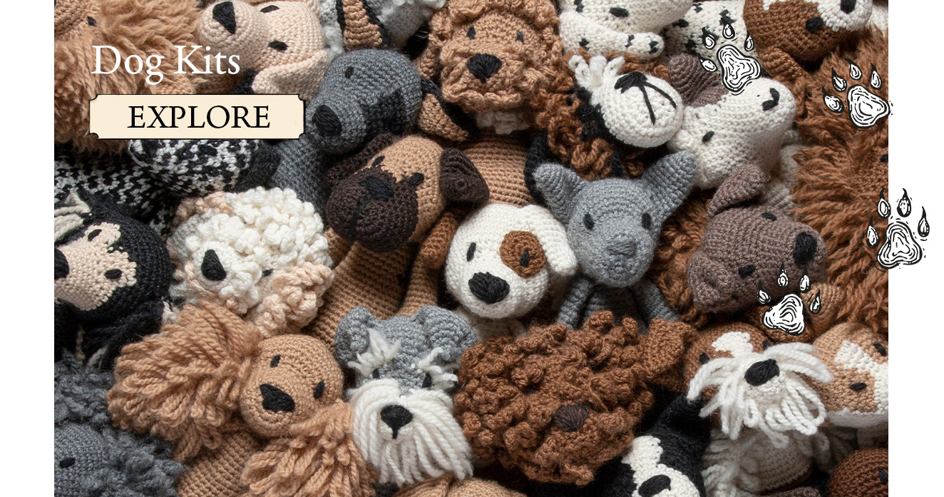 Dog crochet kits TOFT pets animal menagerie Kerry Lord